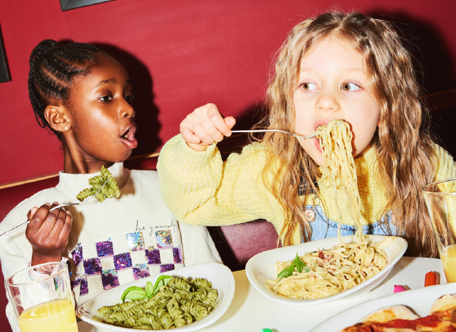 Grafik mit dem Schriftzug - Was ist Pop Up Pasta?