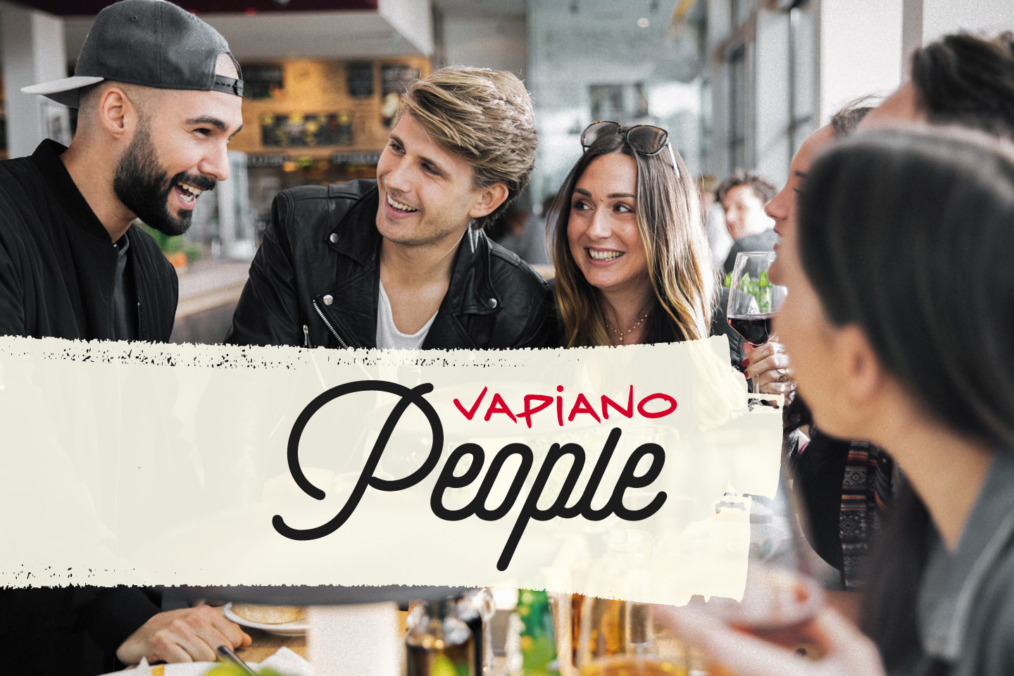 Bild mit Menschen im VAPIANO zur Ankündigung den Beendens des People-Programms